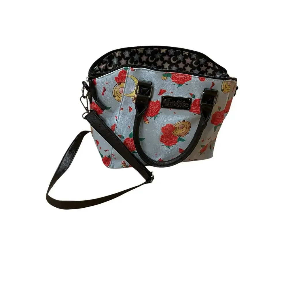 Loungefly Sailor Moon Rare Purse Crossbody & Satchel Gadgets & Roses Print READ